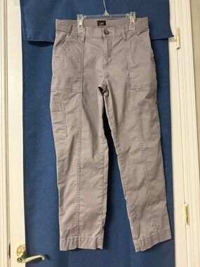 Lee Men's Light Gray Cargo Work Pants